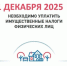 Уважаемые земляки! Напоминаем, что необходимо уплатить имущественные налоги в срок не позднее 1 декабря!. - Вейделевский район